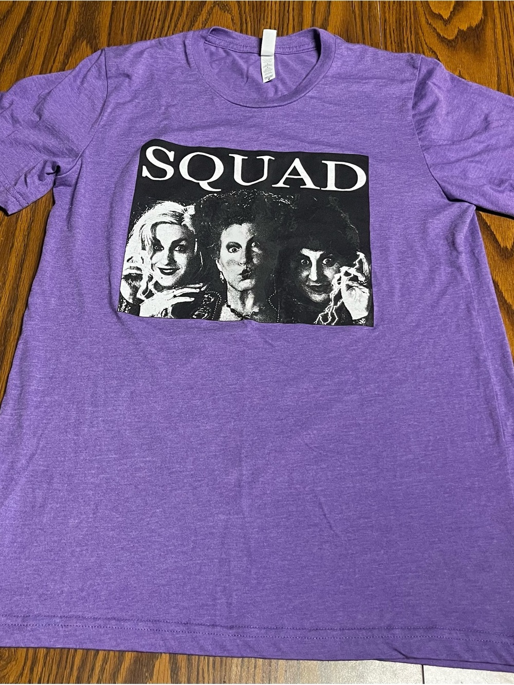 Bella Canvas Purple Short Sleeve 'SQUAD' Graphic Tee Size Medium
